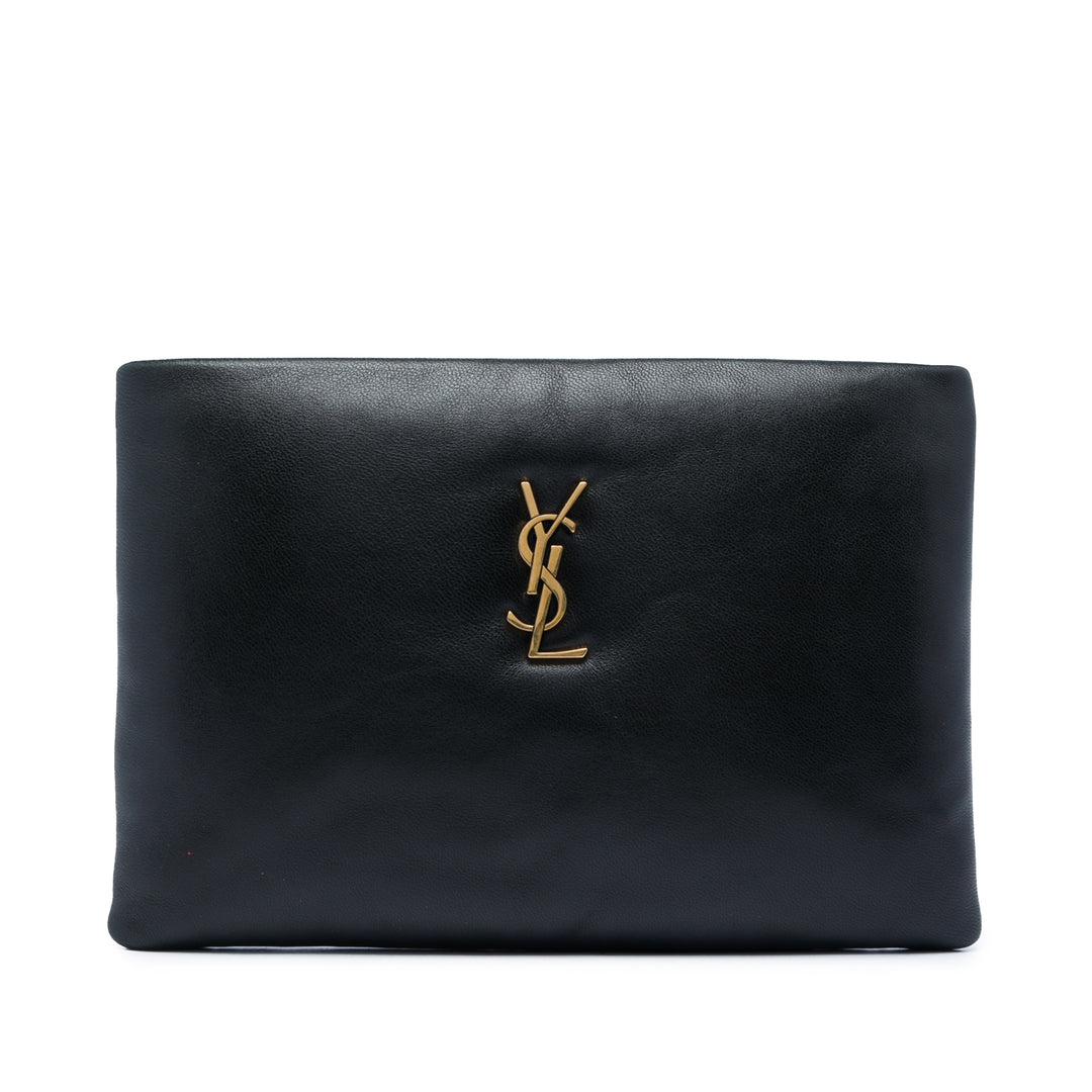Saint Laurent Small Cuir d’agneau Calypso Zipped Pochette
