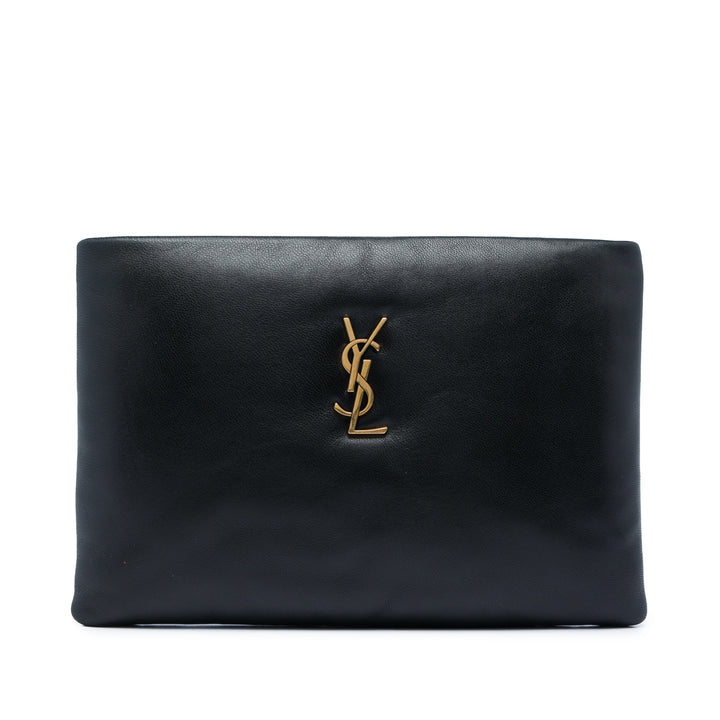 Saint Laurent Small Cuir d’agneau Calypso Zipped Pochette