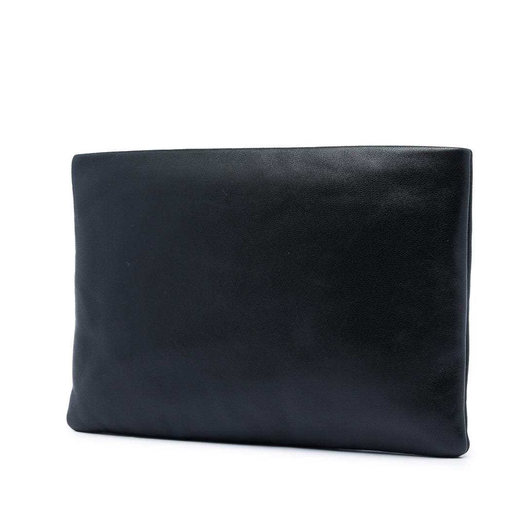 Saint Laurent Small Cuir d’agneau Calypso Zipped Pochette