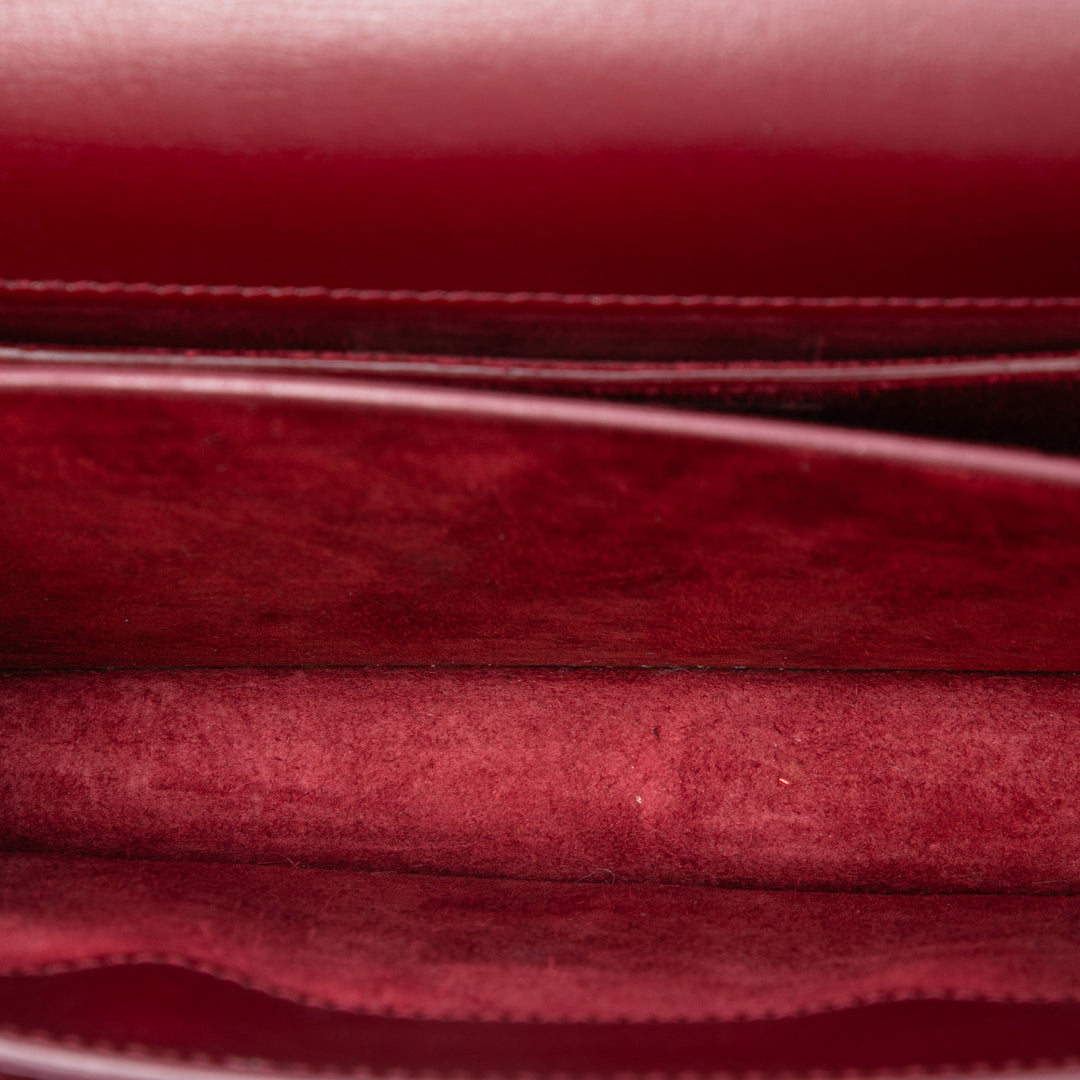 Saint Laurent Sunset Sac Moyen Cuir de veau Rouge