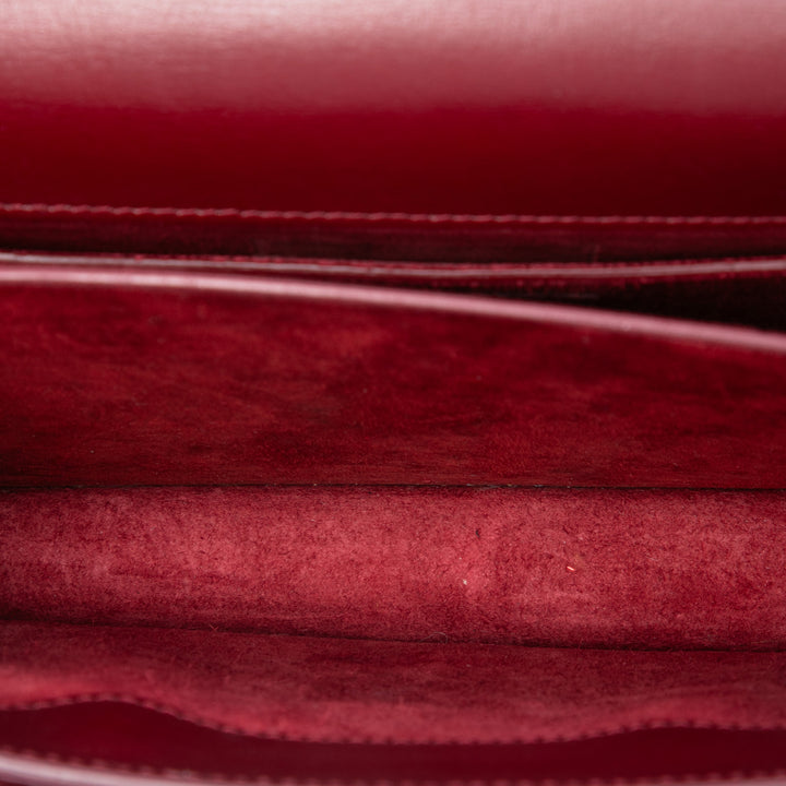 Saint Laurent Sunset Sac Moyen Cuir de veau Rouge