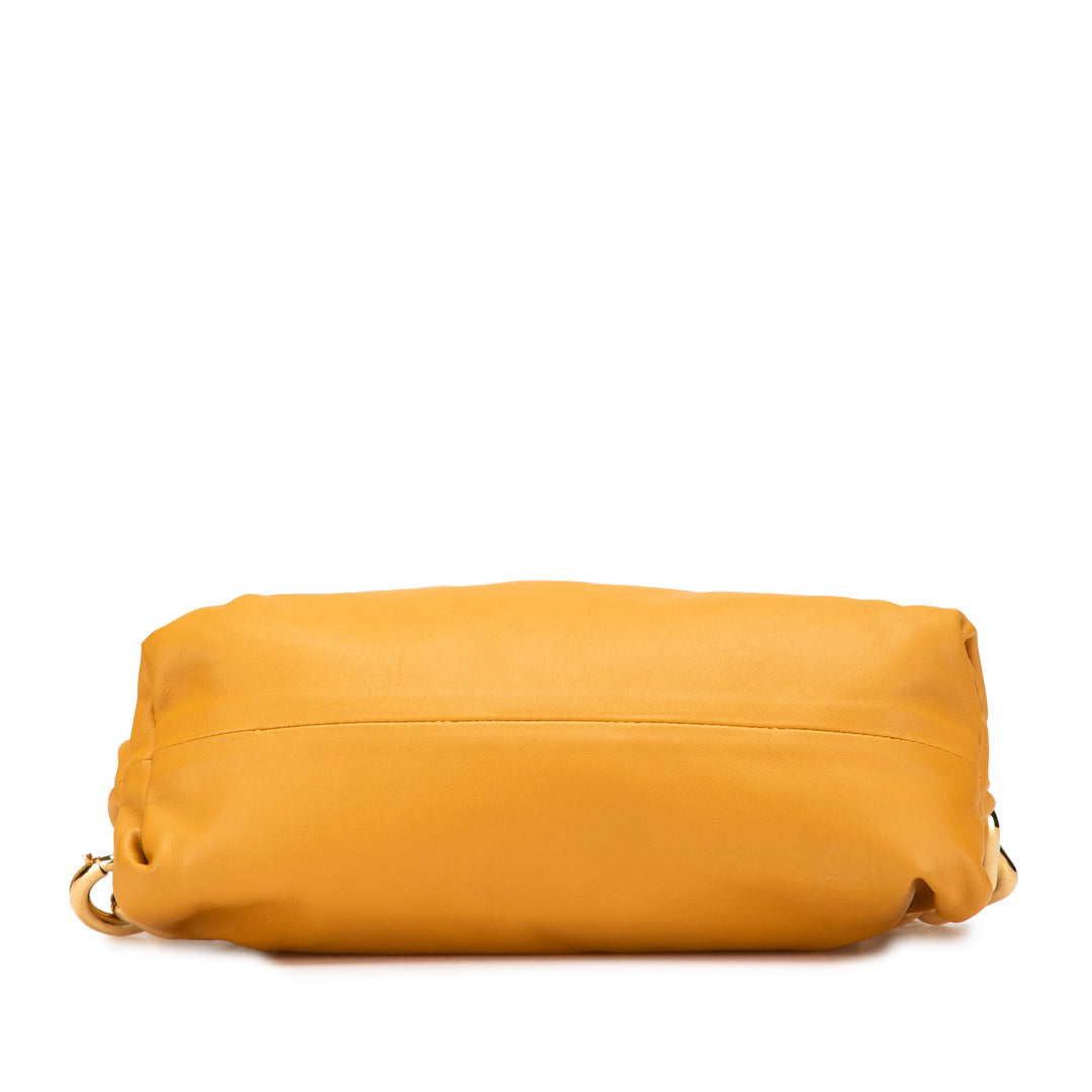 Lambskin Chain Pouch Yellow - Gaby Paris