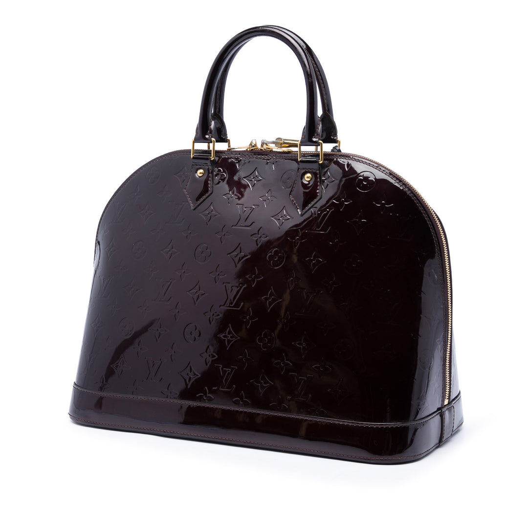 Alma GM Cuir verni Monogram Violet