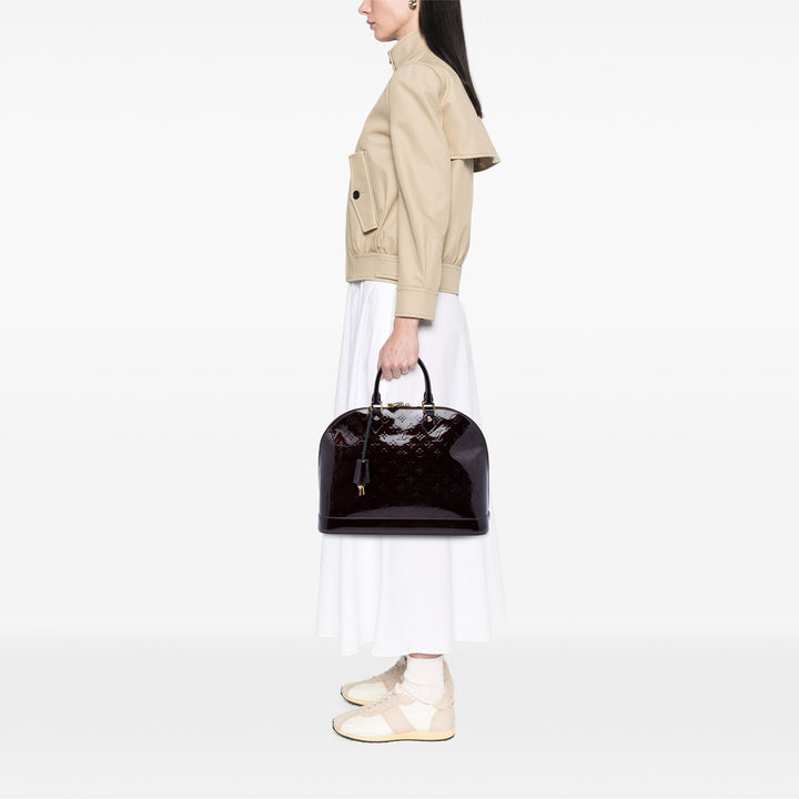 Alma GM Cuir verni Monogram Violet