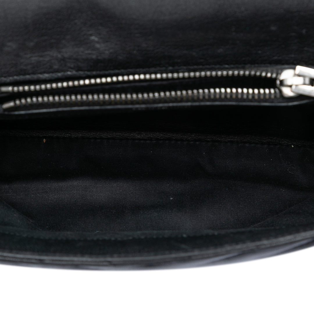 Saint Laurent Medium Chevron Sheepskin Monogram College Sac
