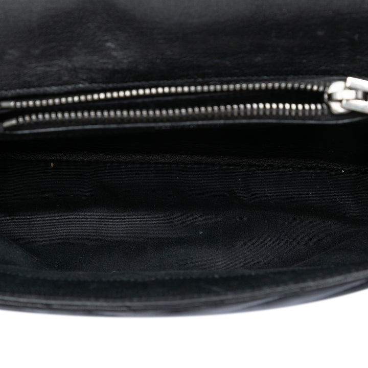 Saint Laurent Medium Chevron Sheepskin Monogram College Sac