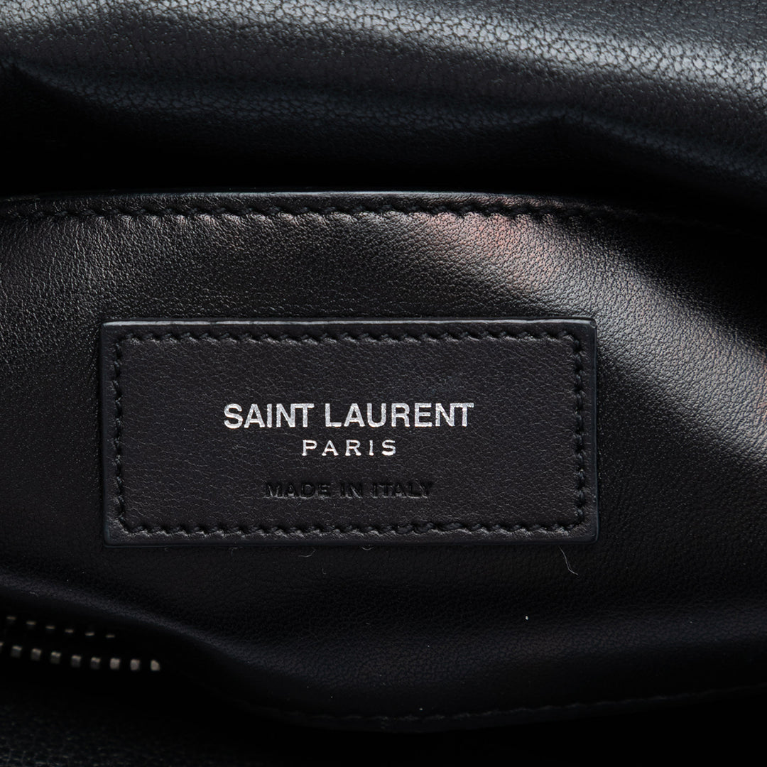 Saint Laurent Medium Chevron Sheepskin Monogram College Sac