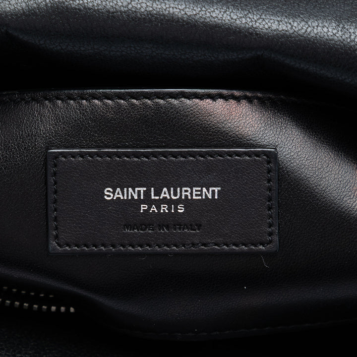 Saint Laurent Medium Chevron Sheepskin Monogram College Sac