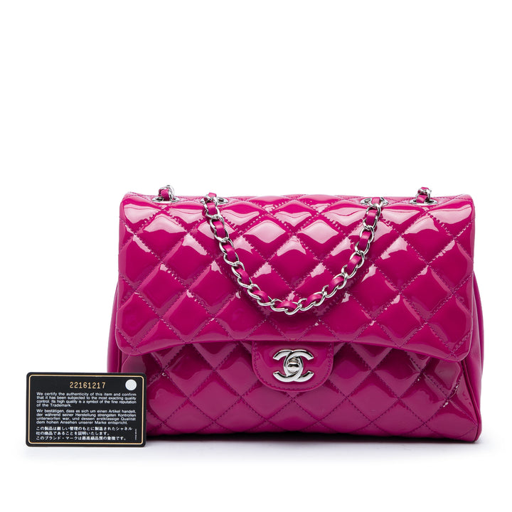 CC Matelassé Double Compartment à rabat Grand Rose