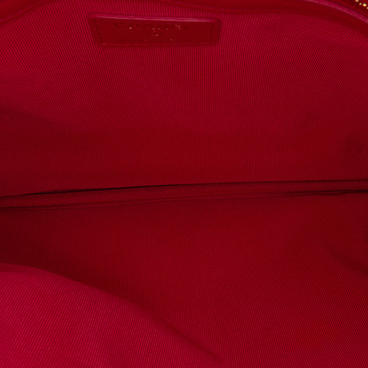 Medium Shiny Aged Calfskin O Case Clutch Black - Gaby Paris