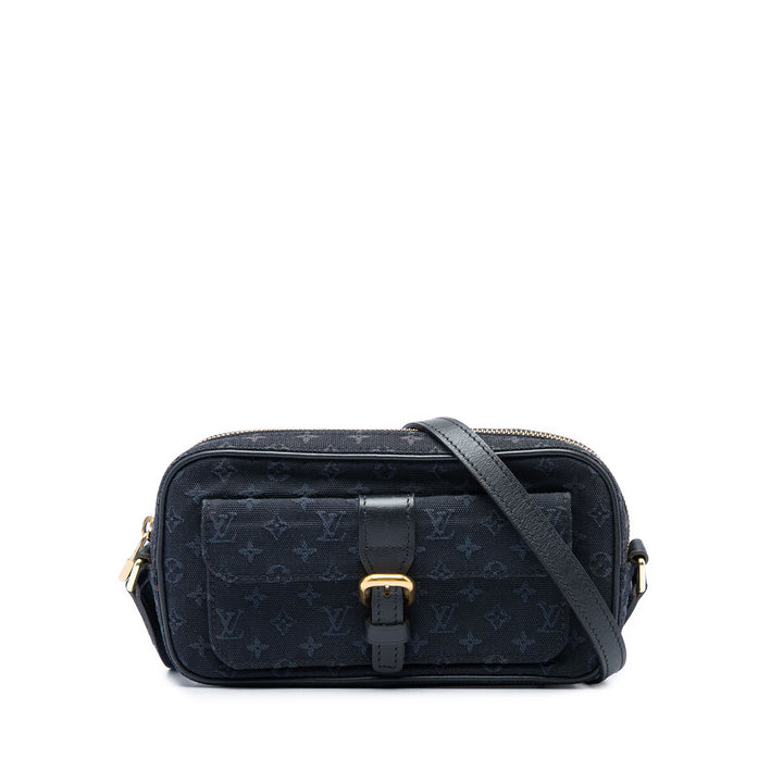 Louis Vuitton Sac bandoulière Lin Juliette Monogram Mini Bleu – vue principale – GABY PARIS