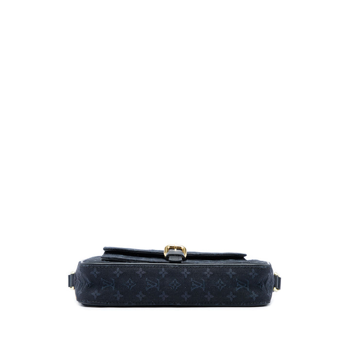 Louis Vuitton Sac bandoulière Lin Juliette Monogram Mini Bleu – vue 3 – GABY PARIS
