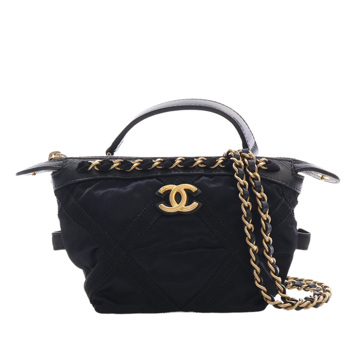 Grosgrain Lifestyle Pochette avec chaîne Noir