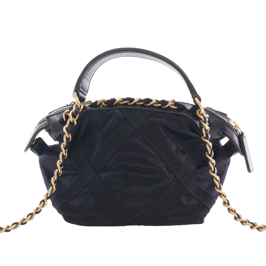 Grosgrain Lifestyle Pochette avec chaîne Noir