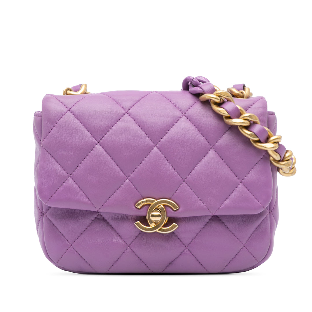 Chanel Matelassé Candy Chaîne à rabat Mini Cuir d'agneau
