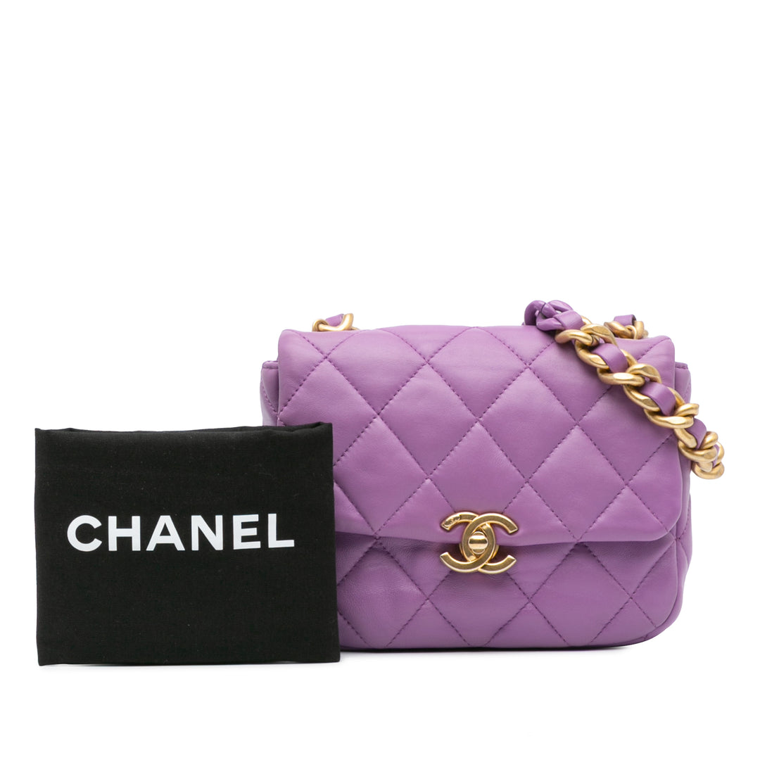 Chanel Matelassé Candy Chaîne à rabat Mini Cuir d'agneau