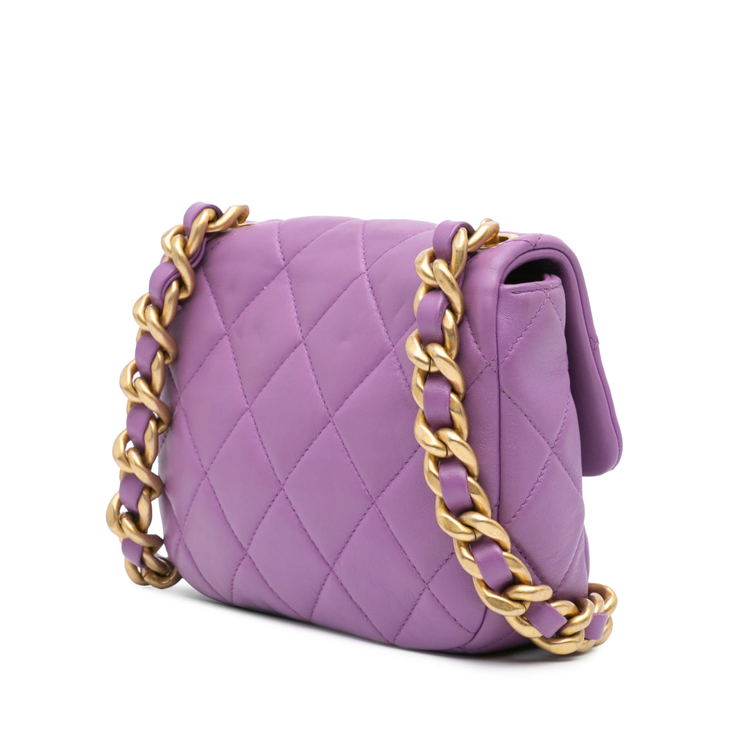 Chanel Matelassé Candy Chaîne à rabat Mini Cuir d'agneau