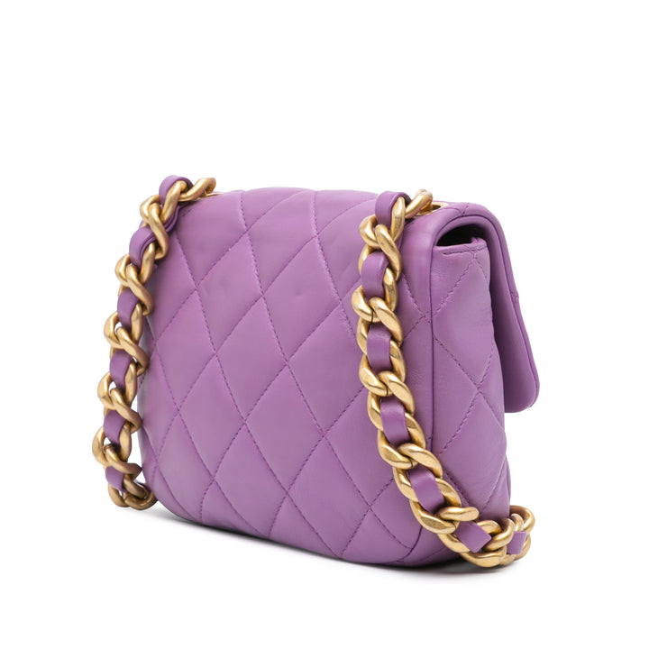 Chanel Matelassé Candy Chaîne à rabat Mini Cuir d'agneau