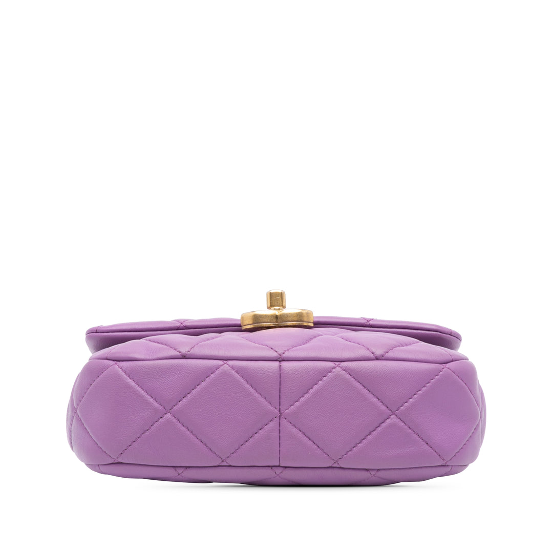 Chanel Matelassé Candy Chaîne à rabat Mini Cuir d'agneau