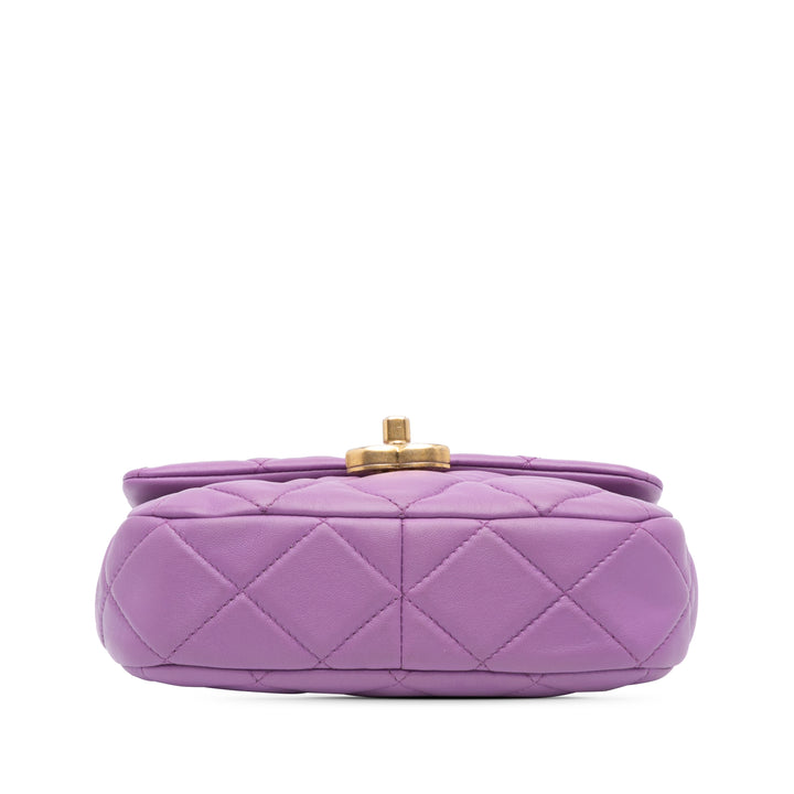 Chanel Matelassé Candy Chaîne à rabat Mini Cuir d'agneau