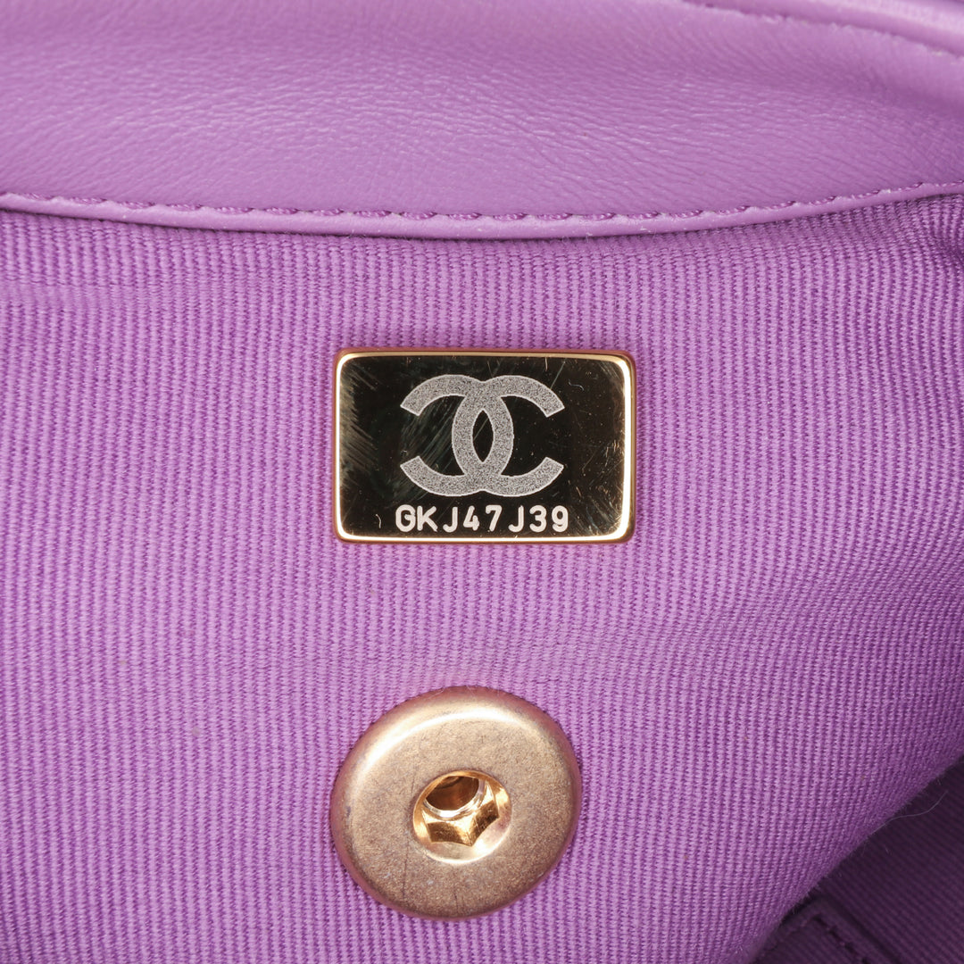 Chanel Matelassé Candy Chaîne à rabat Mini Cuir d'agneau