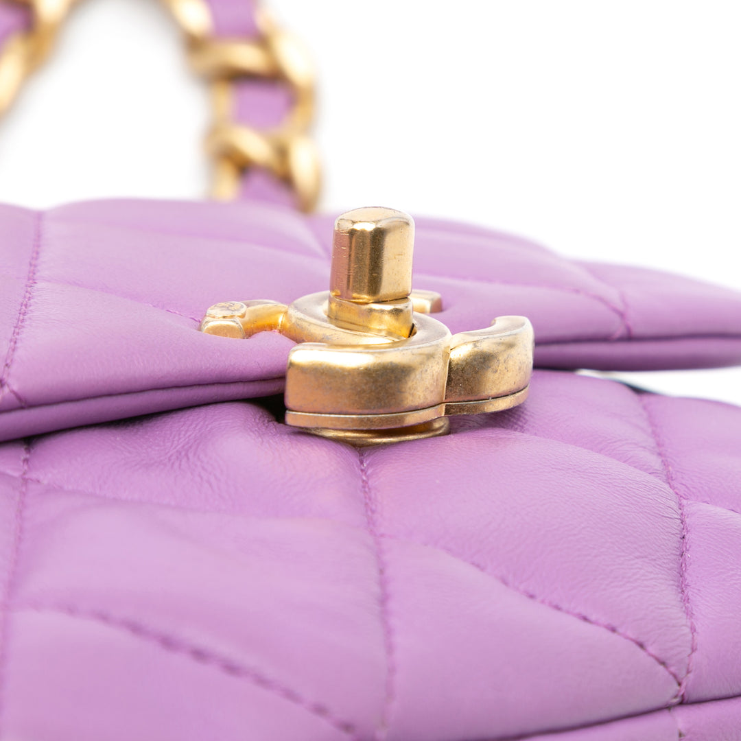 Chanel Matelassé Candy Chaîne à rabat Mini Cuir d'agneau