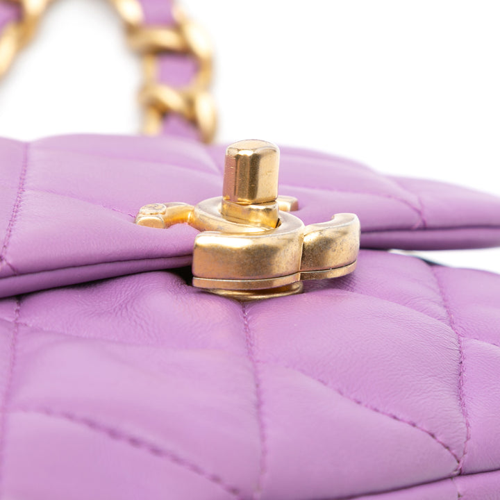 Chanel Matelassé Candy Chaîne à rabat Mini Cuir d'agneau