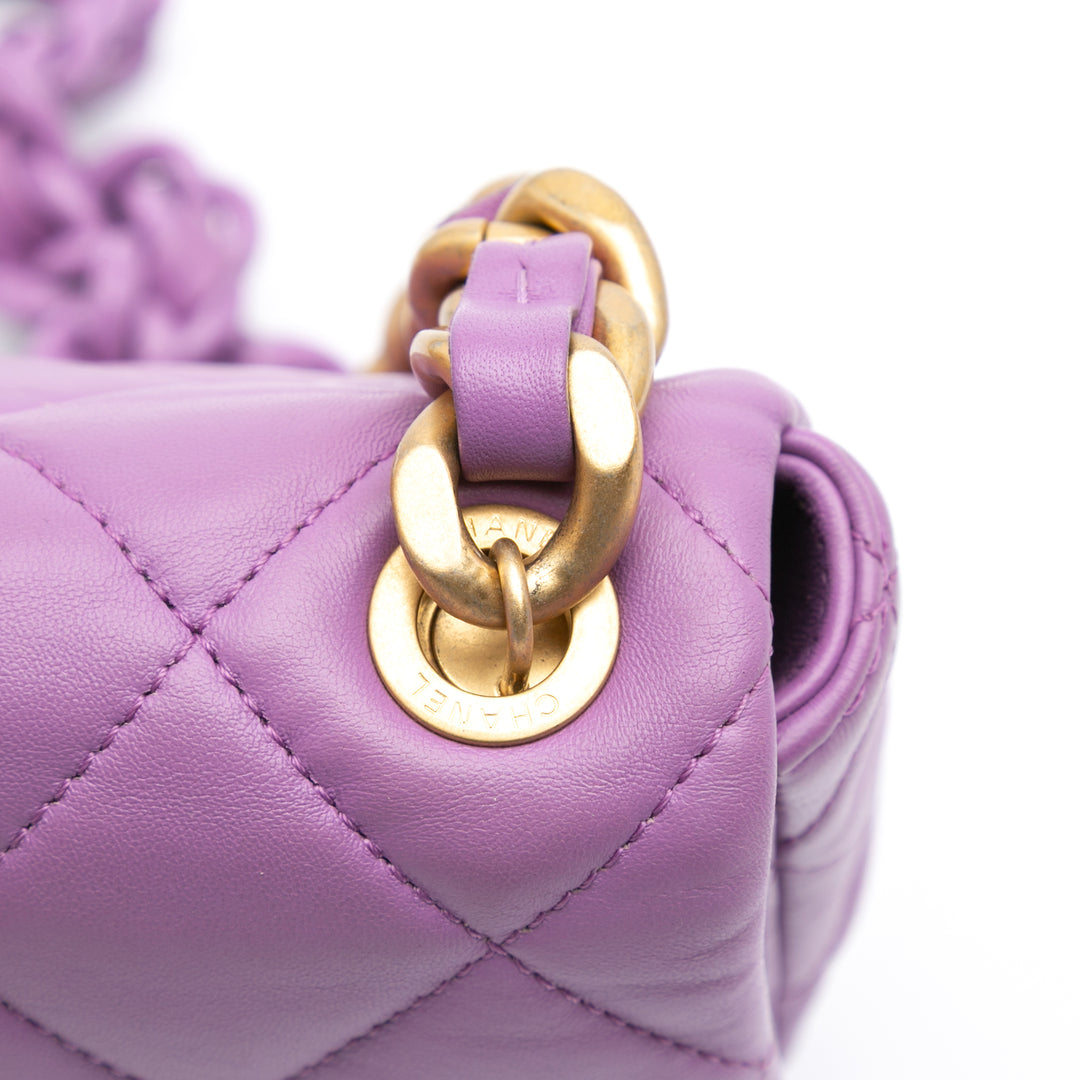 Chanel Matelassé Candy Chaîne à rabat Mini Cuir d'agneau