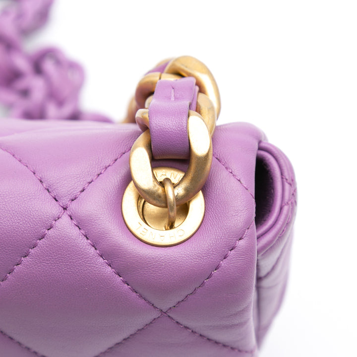 Chanel Matelassé Candy Chaîne à rabat Mini Cuir d'agneau