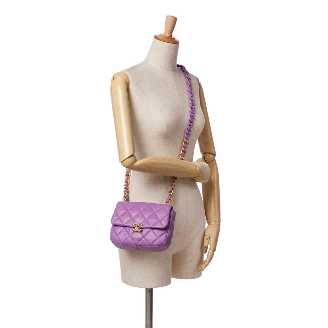 Chanel Matelassé Candy Chaîne à rabat Mini Cuir d'agneau
