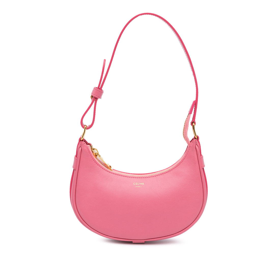 Mini Smooth Calfskin Ava Shoulder Bag Pink - Gaby Paris