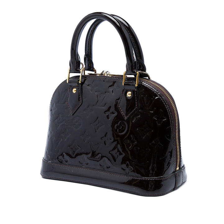 Louis Vuitton Alma BB Cuir verni Monogram Violet – vue 2 – GABY PARIS