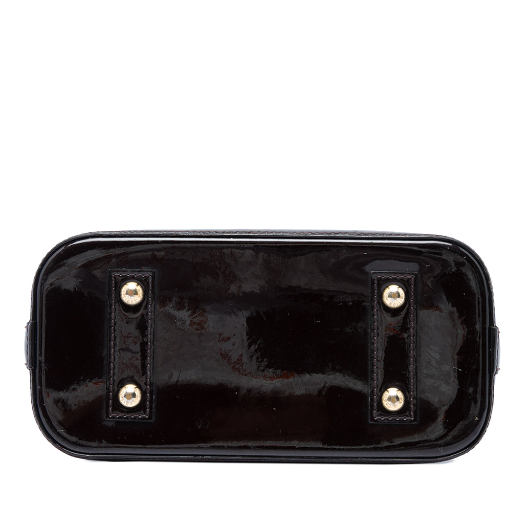 Louis Vuitton Alma BB Cuir verni Monogram Violet – vue 3 – GABY PARIS