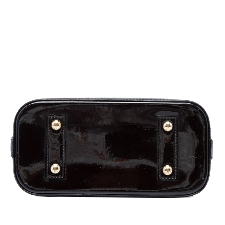 Louis Vuitton Alma BB Cuir verni Monogram Violet – vue 3 – GABY PARIS