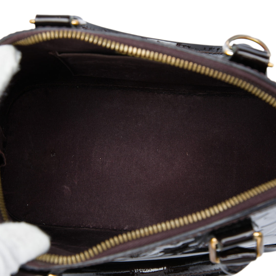Louis Vuitton Alma BB Cuir verni Monogram Violet – vue 4 – GABY PARIS