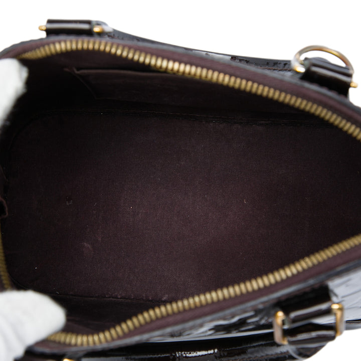 Louis Vuitton Alma BB Cuir verni Monogram Violet – vue 4 – GABY PARIS