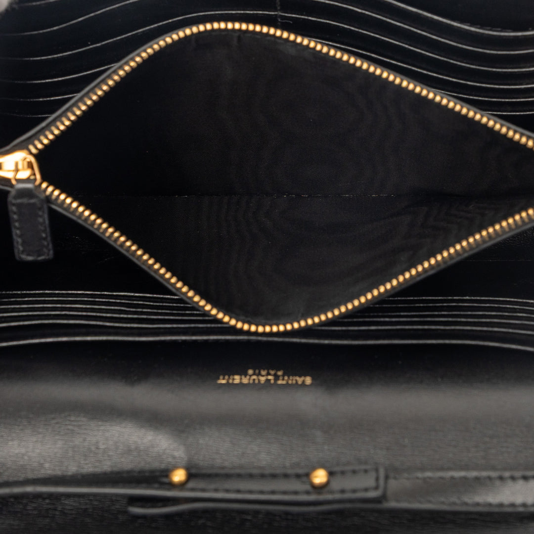 Saint Laurent Cuir Monogram Sulpice Wallet on Chain