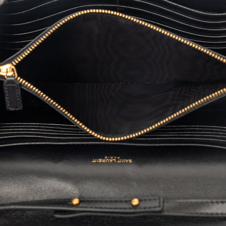 Saint Laurent Cuir Monogram Sulpice Wallet on Chain