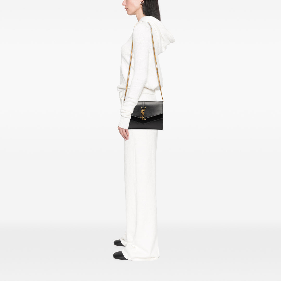 Saint Laurent Cuir Monogram Sulpice Wallet on Chain