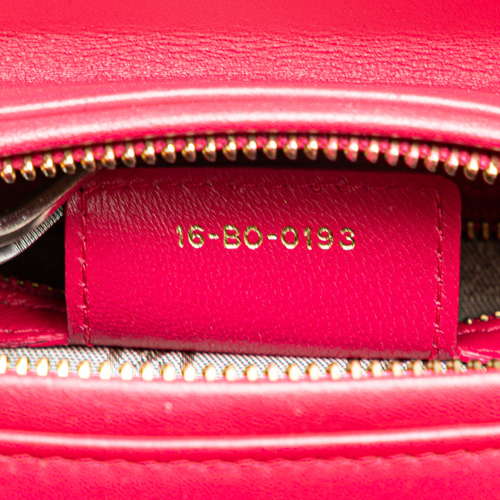 Medium Lambskin Cannage Lady Dior Pink - Gaby Paris