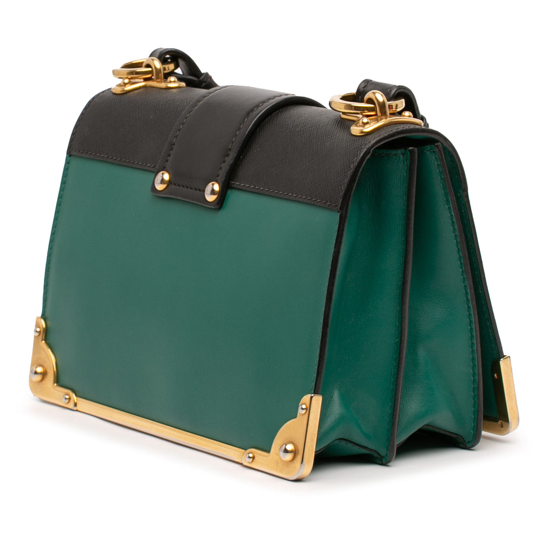 Prada Saffiano à finitions City Veau Cristal Cahier Sac porté croisé