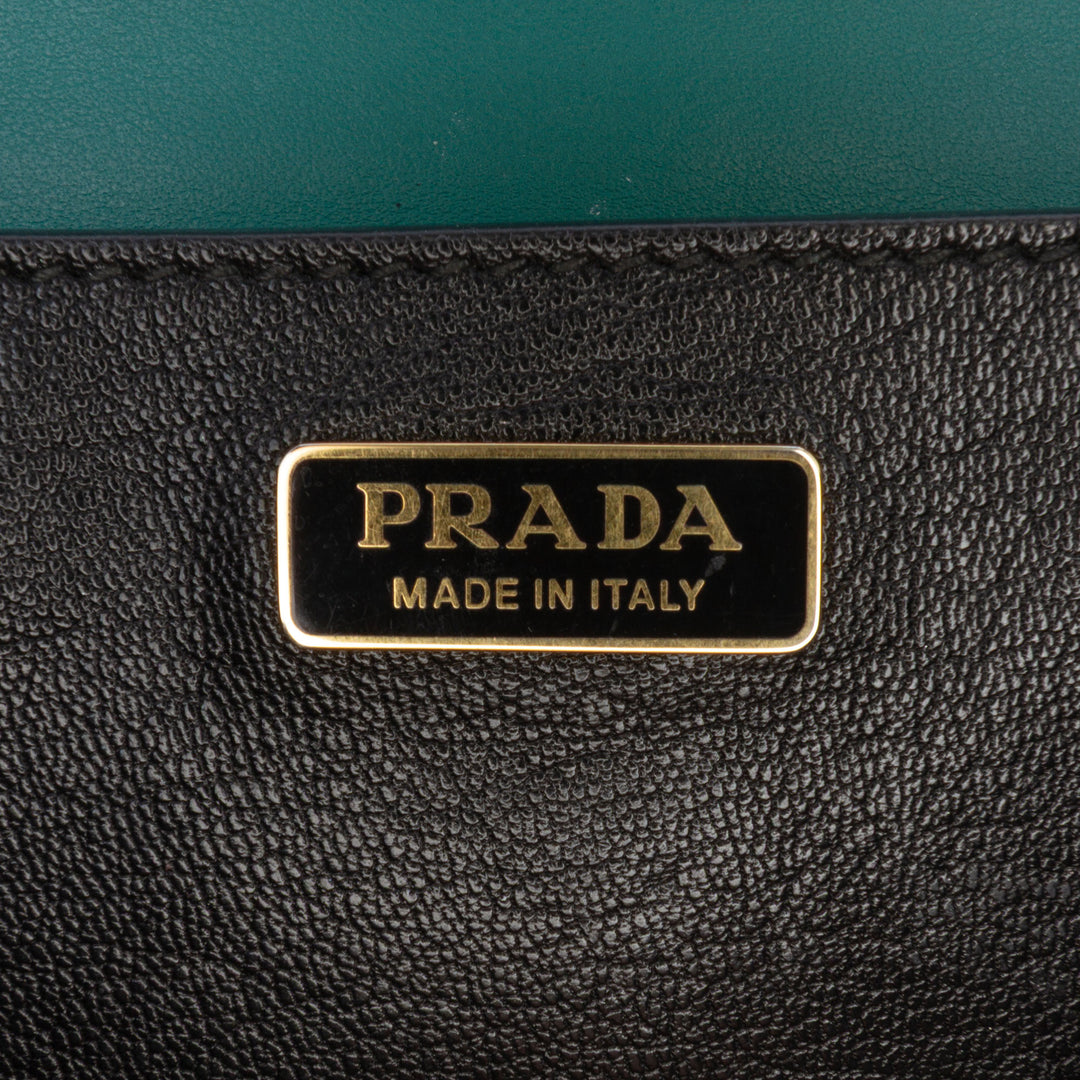 Prada Saffiano à finitions City Veau Cristal Cahier Sac porté croisé