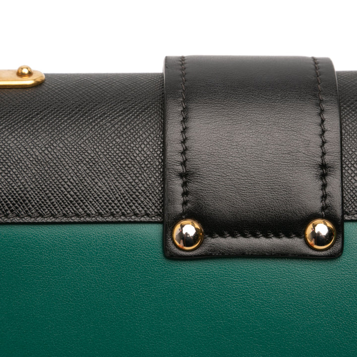 Prada Saffiano à finitions City Veau Cristal Cahier Sac porté croisé