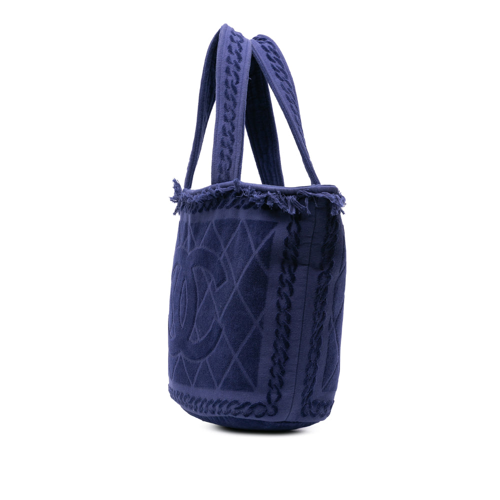 CC Terry Cloth Beach Tote Blue - Gaby Paris