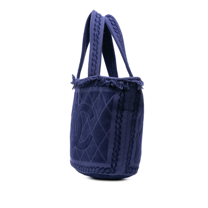 CC Terry Cloth Beach Tote Blue - Gaby Paris