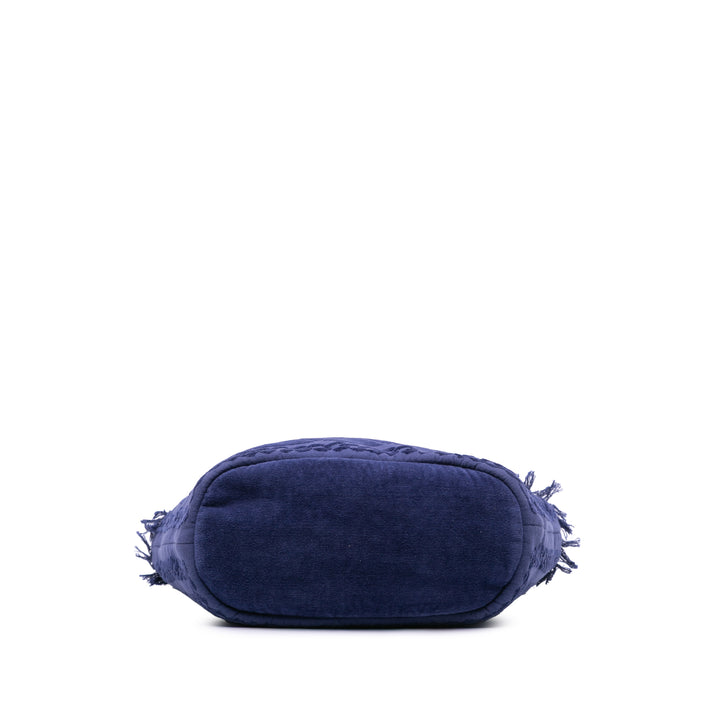 CC Terry Cloth Beach Tote Blue - Gaby Paris