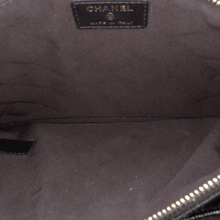 Chanel CC Matelassé Caviar Multi Zip Pochette