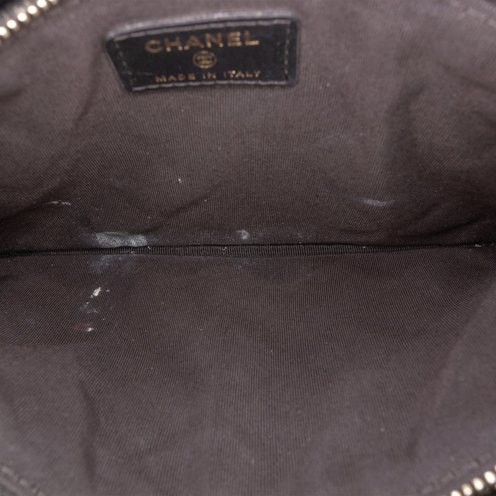 Chanel CC Matelassé Caviar Multi Zip Pochette