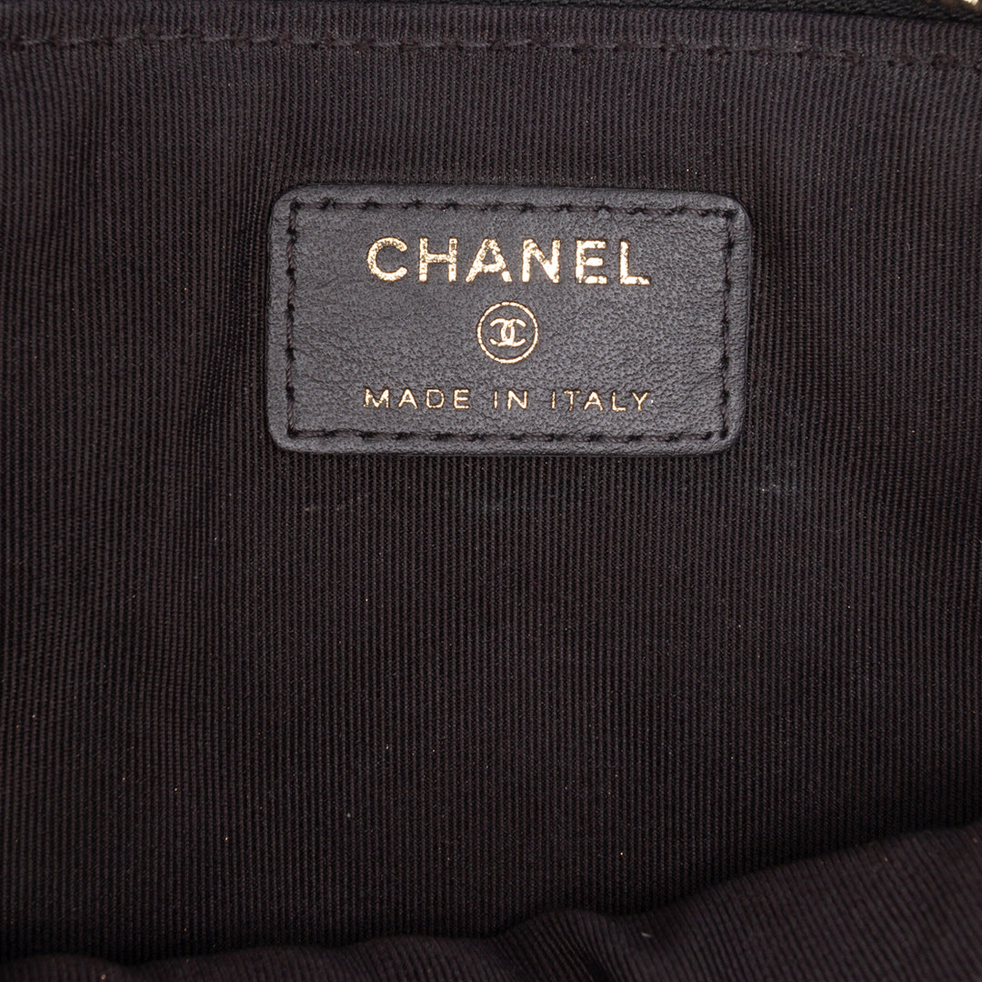 Chanel CC Matelassé Caviar Multi Zip Pochette