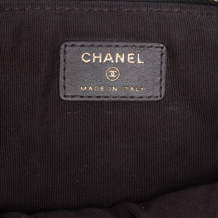 Chanel CC Matelassé Caviar Multi Zip Pochette